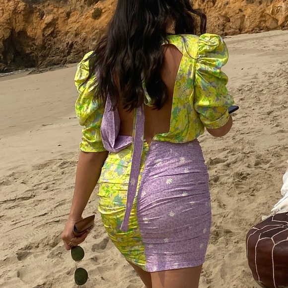 Dubois Mix Print Mini Dress - Picture 2 of 3